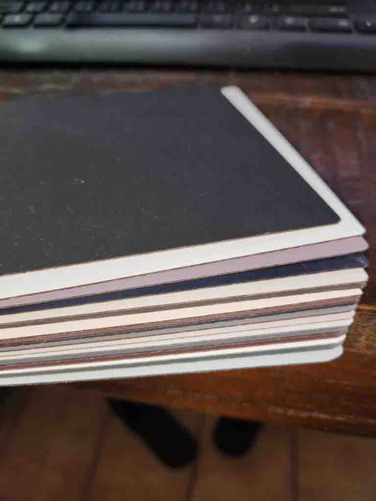 美耐板樣品冊切割與印刷方式