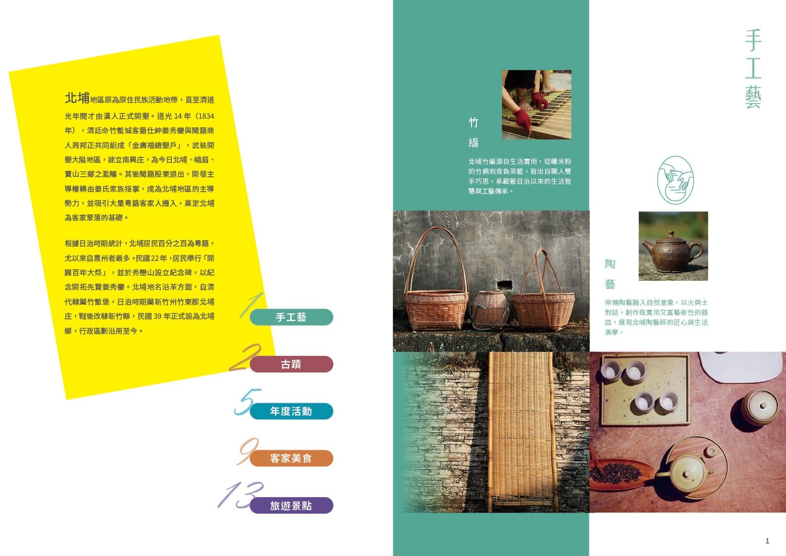 北埔旅遊手冊內頁設計