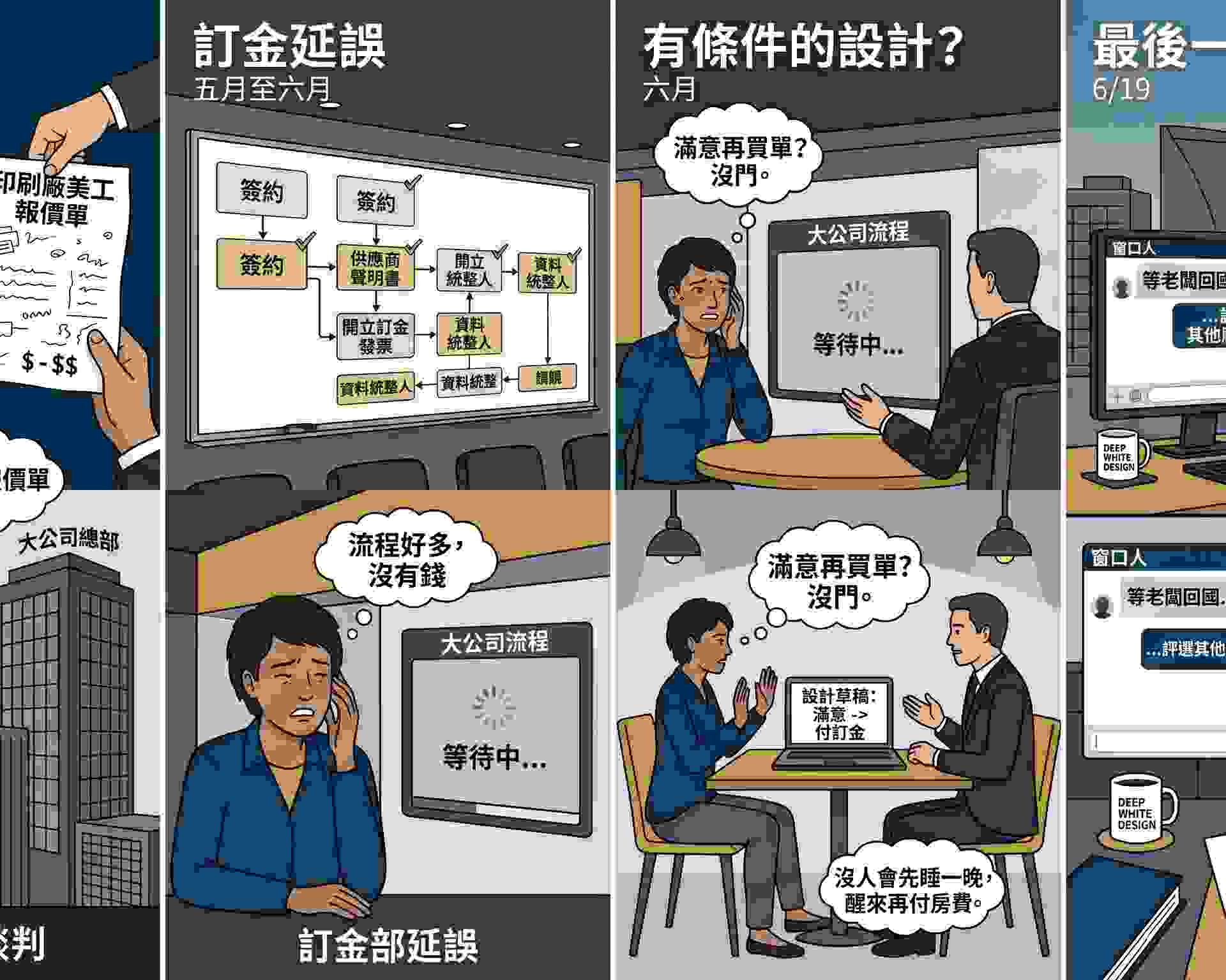 專業設計價值、設計公司比價、印刷廠美工、設計師心情隨筆、深白設計。