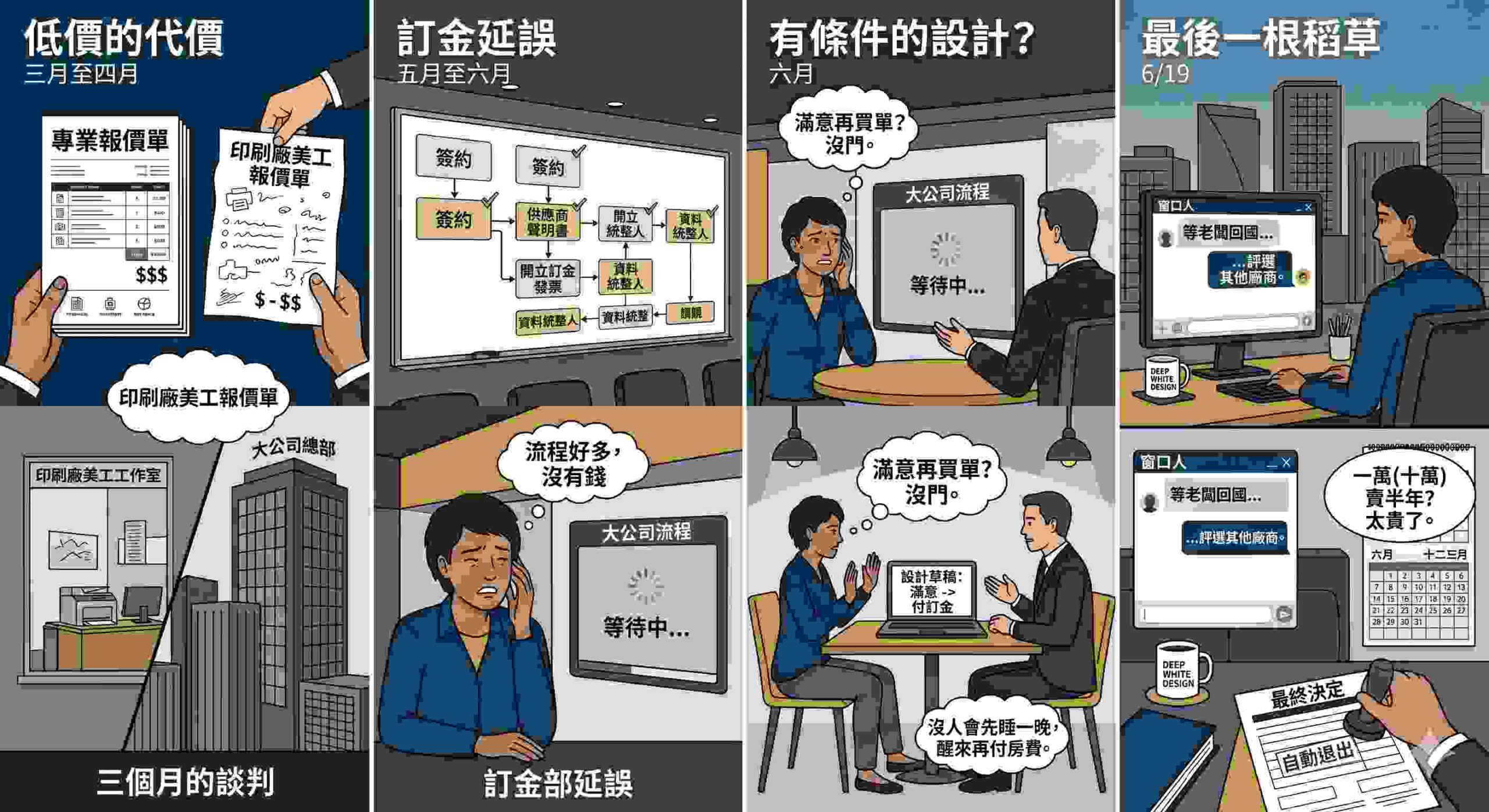 專業設計價值、設計公司比價、印刷廠美工、設計師心情隨筆、深白設計。